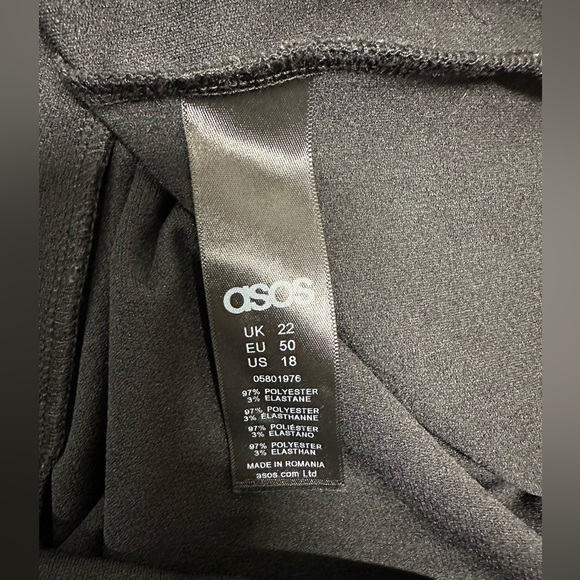 ASOS women’s size 18 black short ruffle dress - Picture 2 of 5